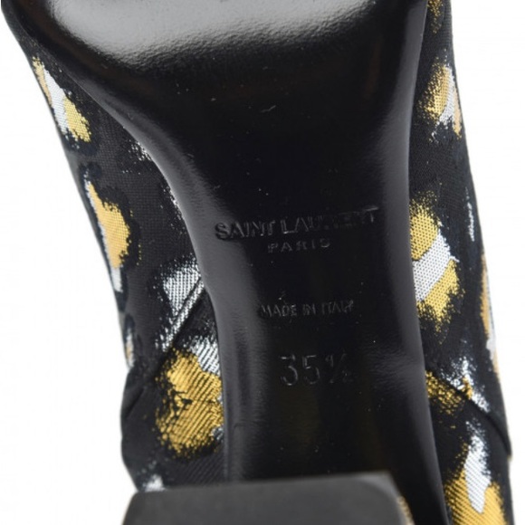 SAINT LAURENT
Jacquard Leopard Loulou Ankle Boots 35.5 Oro - Picture 2 of 4